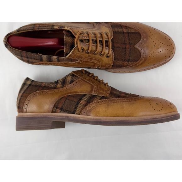 Spring Step‎ L’Artiste Thavo-Plaid tan oxfords main image 5